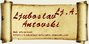 Ljuboslav Antovski vizit kartica
